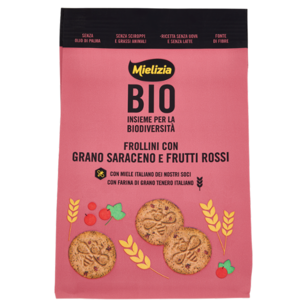 Mielizia Bio Frollini con Grano Saraceno e Frutti Rossi 250 g