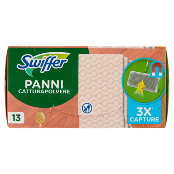Swiffer Panni Catturapolvere per Scopa Swiffer - Ricarica 13 Panni Legno & Parquet