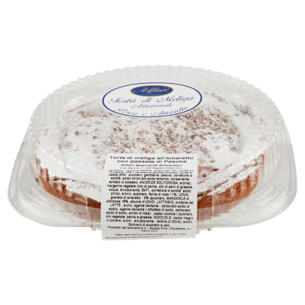 Torta di Meliga Artigianale Pesca e Amaretto 500 g