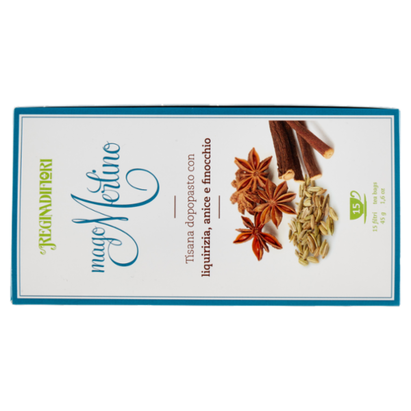Reginadifiori mago Merlino Tisana dopopasto con liquirizia, anice e finocchio 15 x 3 g