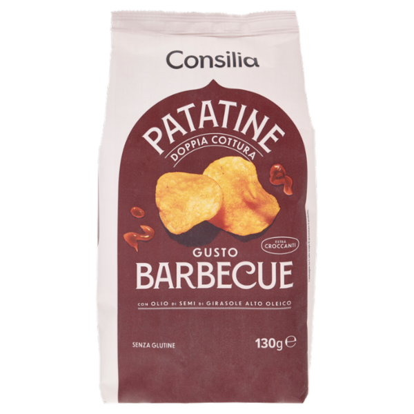Consilia Optima Patatine Doppia Cottura Gusto Barbecue 130 g