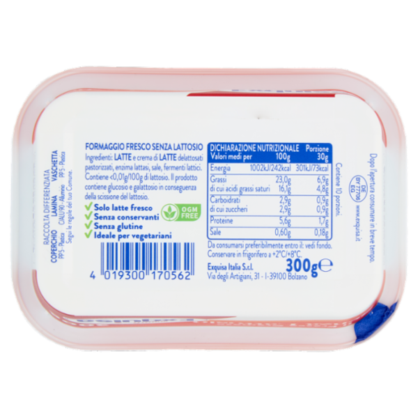 Exquisa il Fresco Cremoso Senza Lattosio 300 g