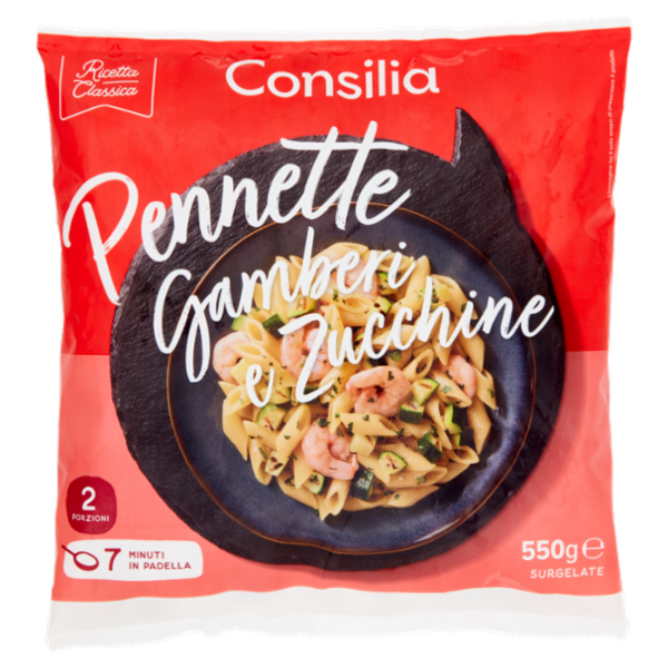 Consilia Pennette con Gamberi e Zucchine Surgelate 550 g