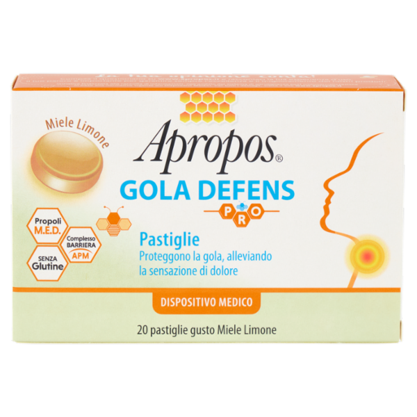 Apropos Gola Defens Pro Miele Limone Pastiglie 20 x 2,5 g