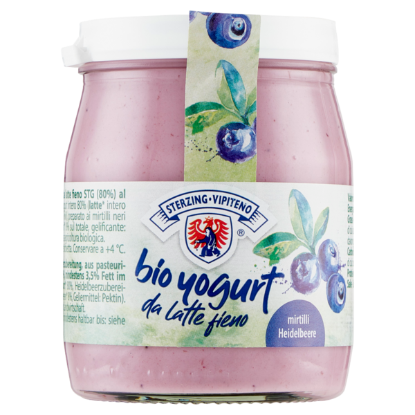 Sterzing Vipiteno bio yogurt da latte fieno mirtilli 150 g