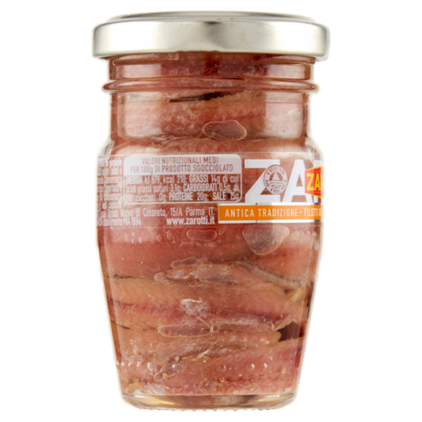 Zarotti Filetti di Alici Classici in Olio di Semi di Girasole 80 g