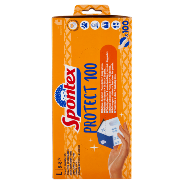 Spontex Guanti Usa&Getta Protect 100 tg L