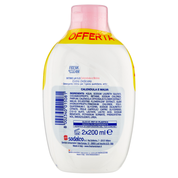 Fresh & Clean Intimo pH 5.5 Extra Delicato 2 x 200 ml