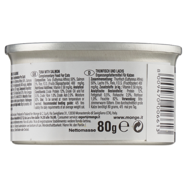 LeChat Natural Tonno con Salmone 80 g