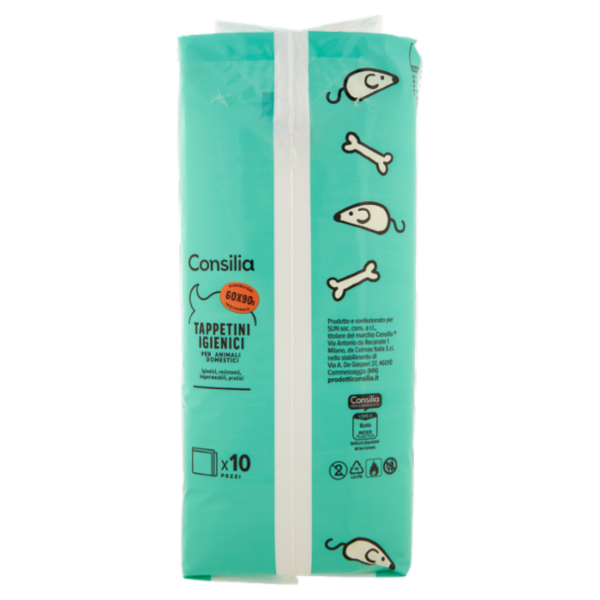 Consilia Tappetini Antiodore per Animali 60X90 cm 10 pezzi