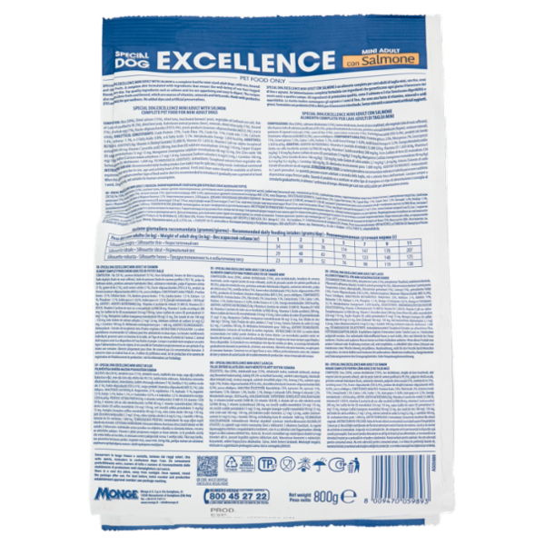 Special Dog Excellence Mini Adult con Salmone riso e agrumi 800 g