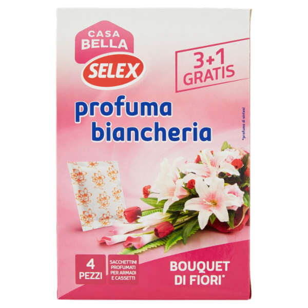 Selex Casa Bella Profuma Biancheria Bouquet di Fiori 4 pezzi
