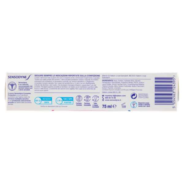 Sensodyne Complete Protection+, Dentifricio Denti Sensibili, Igiene orale completa 75 ml