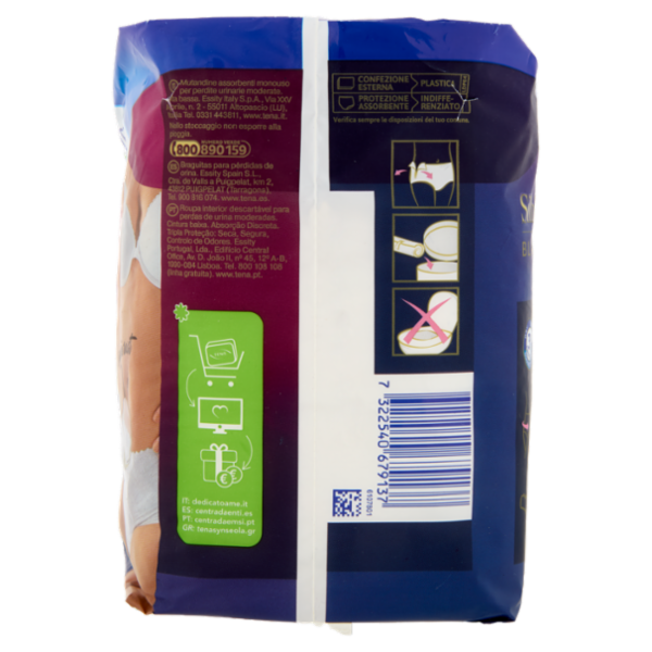 Tena Silhouette Vita Bassa Biancheria Intima Normal M Blanc 6 pz