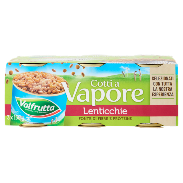 Valfrutta Cotti a Vapore Lenticchie 3 x 150 g