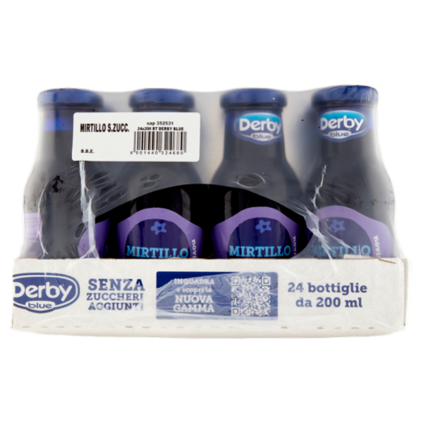 Derby blue Senza Zuccheri Aggiunti* Mirtillo con mela 24 x 200 ml