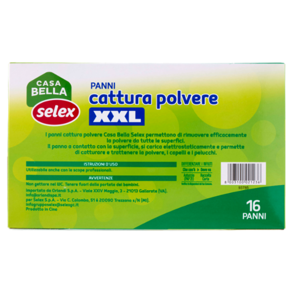 Selex Casa Bella Panno Cattura Polvere XXL Cm. 45 16 pezzi