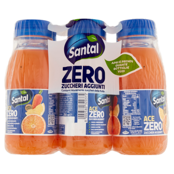 Santal ACE Zero Zuccheri Aggiunti 6 x 250 ml