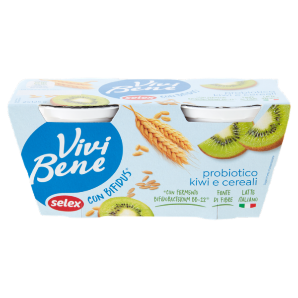 Selex Vivi Bene Yogurt con Bifidus con Kiwi e Cereali 2x125 g