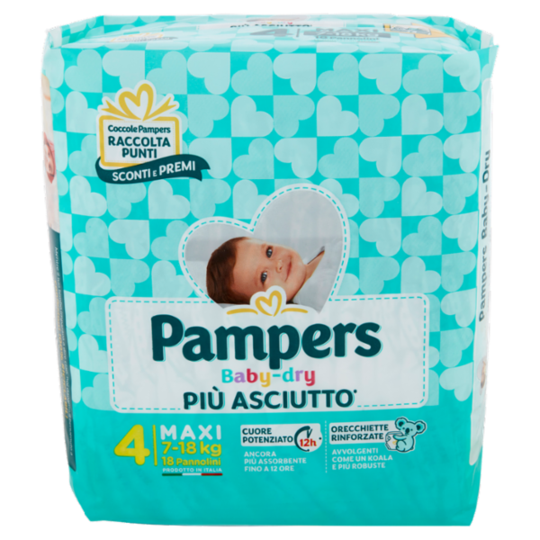 Pampers Baby-dry 4 Maxi 18 pz