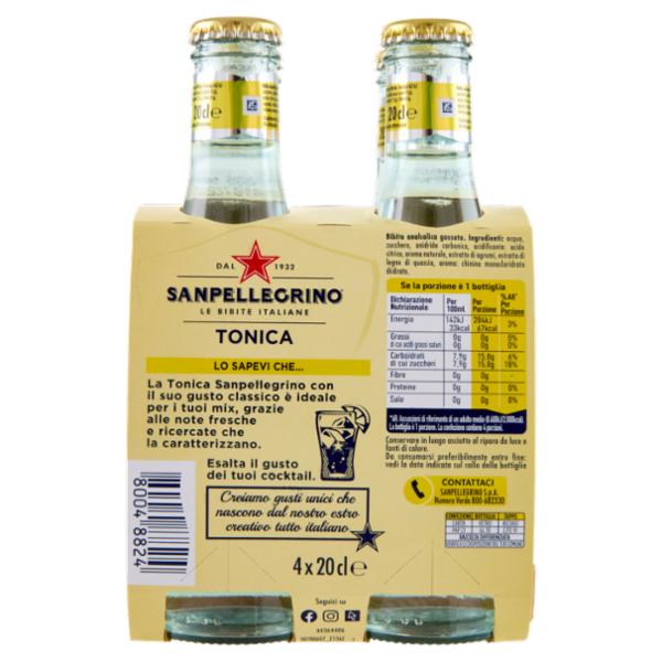 SANPELLEGRINO, Tonica Gusto Classico 4 x 20 cl