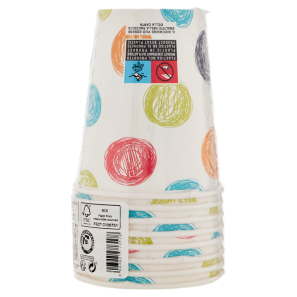 Smart Ecotable Bicchieri in cartoncino 25 cl 8 pz