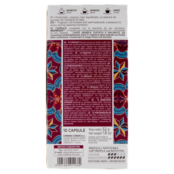 Compagnia dell'Arabica Puro Arabica Costa Rica Cafè de Altura 10 Capsule Compatibili 52 g