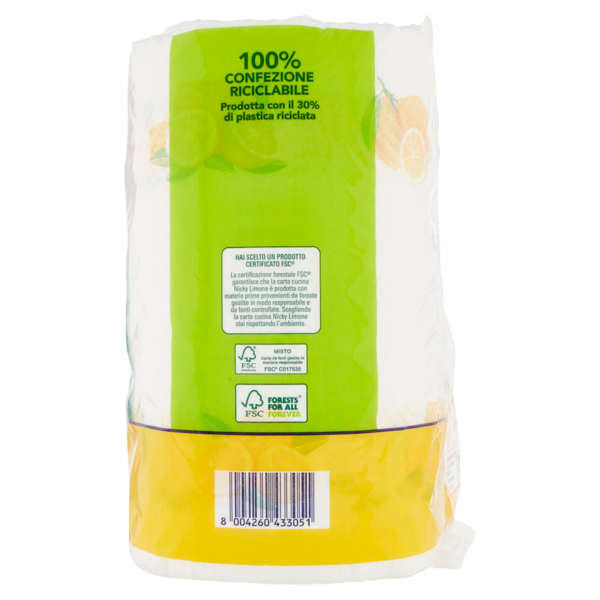 Nicky Carta Cucina Limone Maxi Rotoli 2 pz
