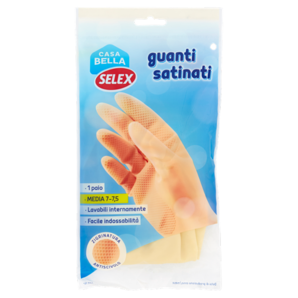 Selex Casa Bella Guanti Satinati Misura Media (7-7,5)