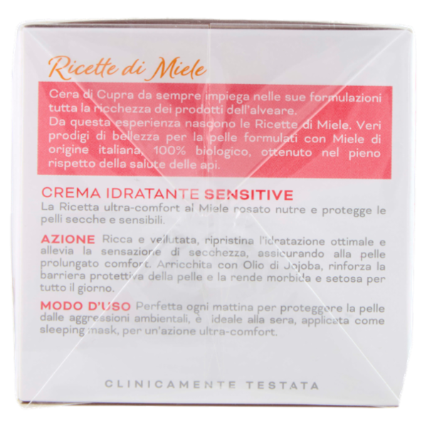 Cera di Cupra Ricette di Miele Crema Idratante Sensitive Pelli Secche e Sensibili 50 ml