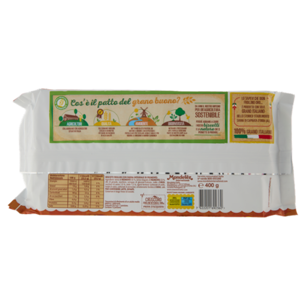 Oro Saiwa Cruscoro - frollini integrali con zucchero grezzo di canna e una goccia di miele - 400g