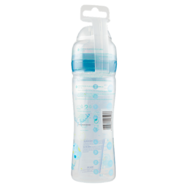 neo Baby Biberon Plastica Collo Largo 250 ml 2m+ Dino Blu