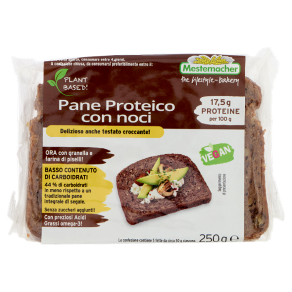Mestemacher Pane Proteico con noci 250 g