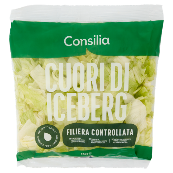 Consilia Cuori di Iceberg Lavati e Pronti per il Consumo 250 g