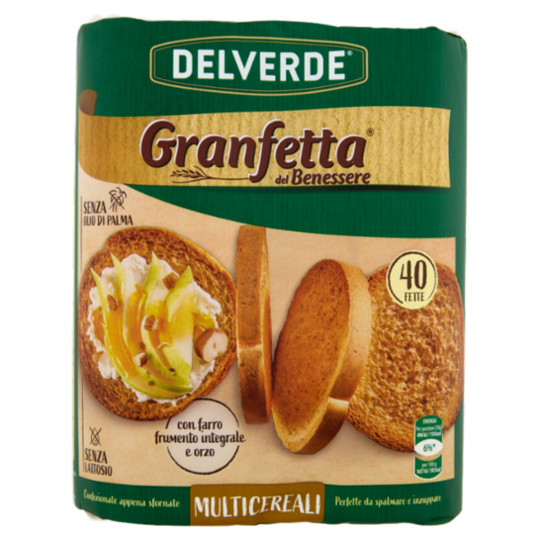 Delverde Granfetta del Benessere Multicereali 40 Fette 300 g