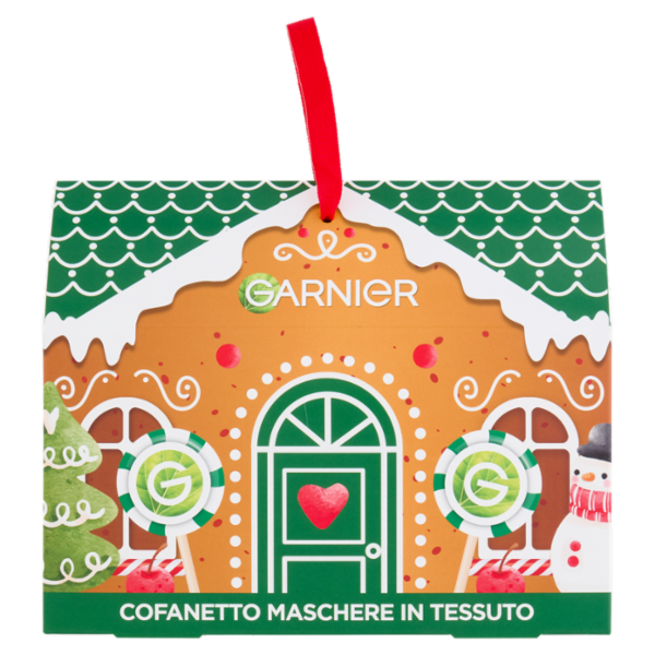 Garnier Cofanetto Natale Casa Pan di Zenzero 5 Maschere in tessuto