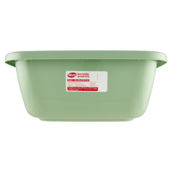 Selex Bacinella Quadrata Verde Cammeo 9 L