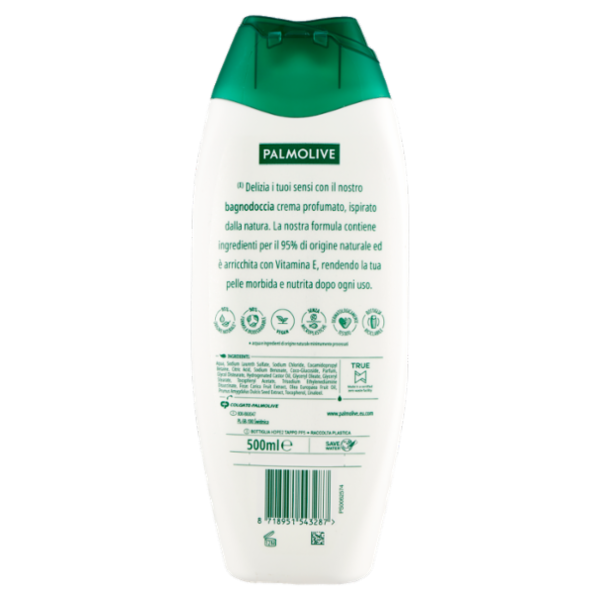 Palmolive bagnoschiuma Naturals Oliva Verde e Latte Idratante 500 ml