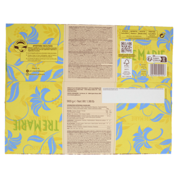 Tre Marie Colomba Pasta di Mandorle e Limone 900 g