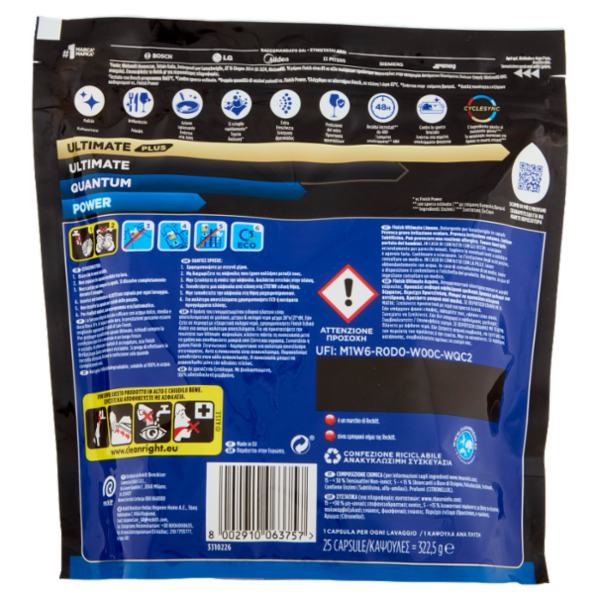 Finish Ultimate Limone pastiglie lavastoviglie 25 lavaggi 322,5 g