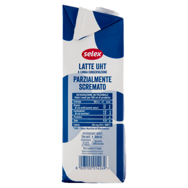 Selex Latte Uht Parzialmente Scremato 1 L