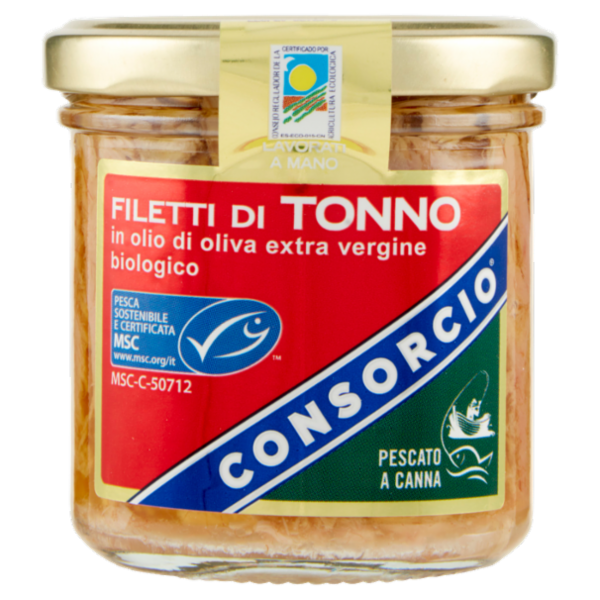 Consorcio Filetti di Tonno in olio di oliva extra vergine biologico 150 g