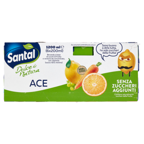 Santàl Dolce di Natura ACE Senza Zuccheri Aggiunti 6 x 200 ml