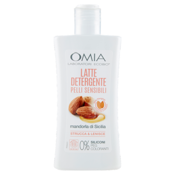 Omia Laboratori Ecobio Latte Detergente Pelli Sensibili mandorla di Sicilia 200 ml