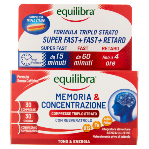 equilibra Memoria & Concentrazione Compresse Triplo Strato 30 x 1,15 g