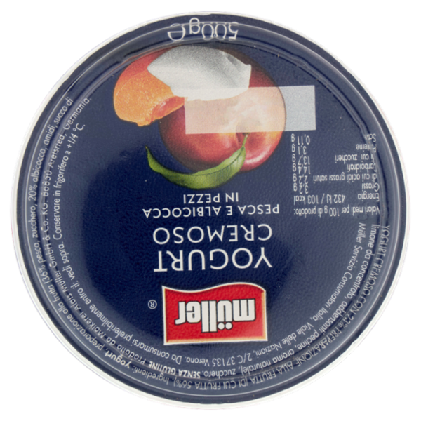 müller Yogurt Cremoso Pesca e Albicocca in Pezzi 500 g