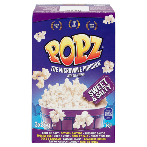 Popz the Microwave Popcorn Sweet & Salty 3 x 85 g