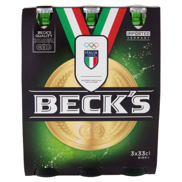 BECK'S - Birra pilsner tedesca Bottiglia - Pacco Olimpiadi 3x33 cl