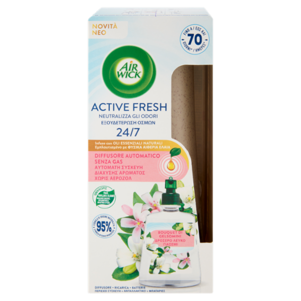 Air Wick Active Fresh Diffusore Automatico Bouquet di Gelsomini Profumatore per ambiente 228 ml