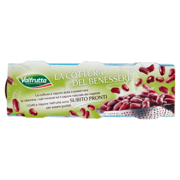 Valfrutta Cotti a Vapore Fagioli Rossi 3 x 150 g